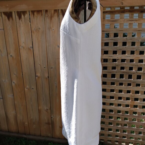 Vintage 60s Dress White Sleeveless Summer 35" Bust 32" Waist Mod GoGo Retro - Picture 7 of 12